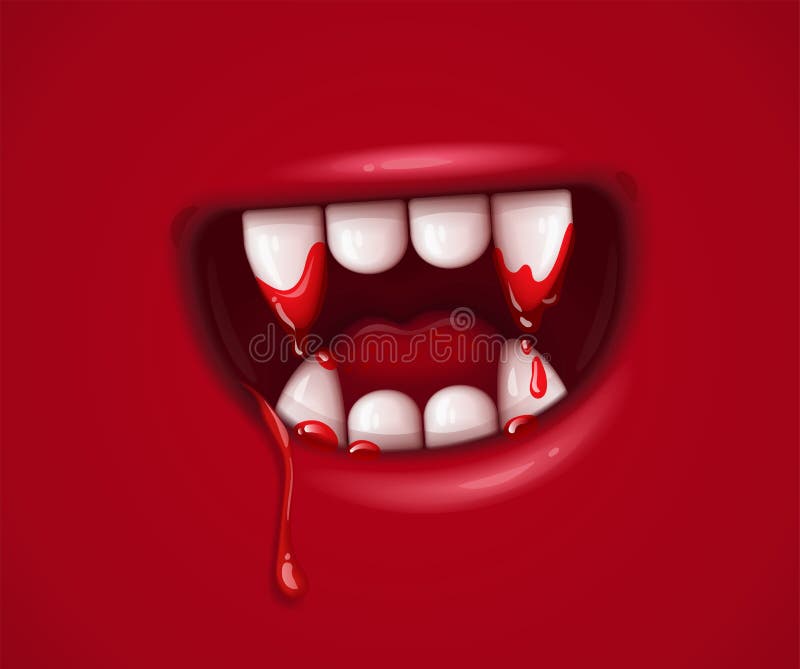 Boca Vampiro Com Vetor Presas Ícone Monstro Assustador Sorrir Mandíbulas  imagem vetorial de Seamartini© 483411188