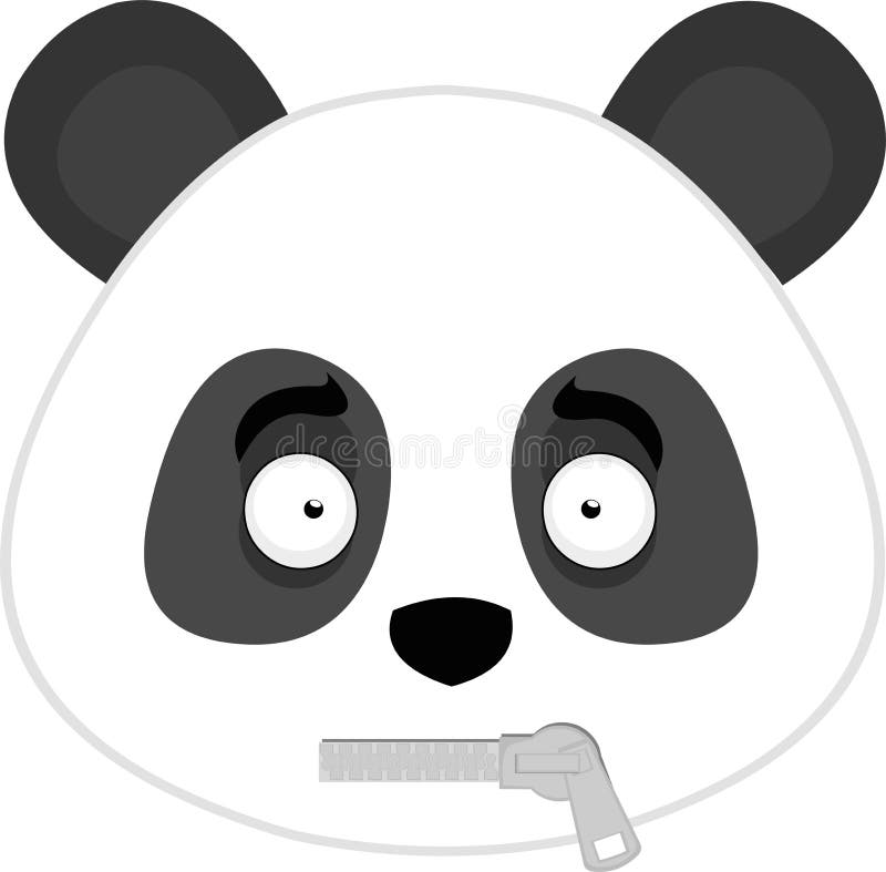 Desenho De Esboço Urso Panda Com Um Doce Na Boca Vetor PNG