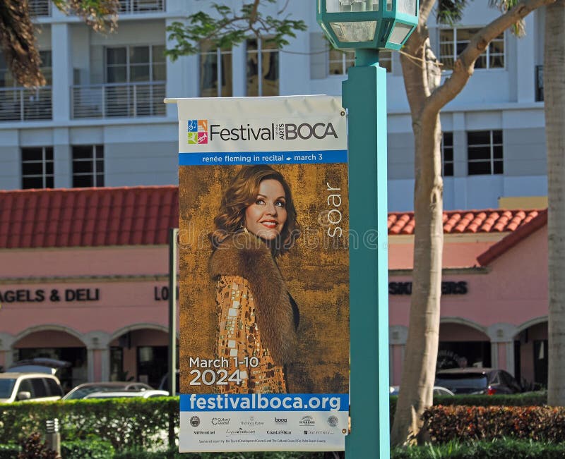 2025 Boca Raton Arts Festival Display Featuring Renee Fleming Editorial