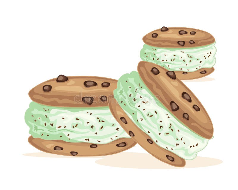 Bocadillo del helado ilustración del vector Bocadillo del helado ilustración del vector