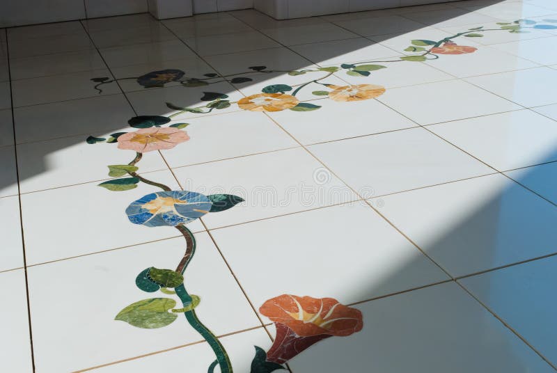 Bodendekoration In Sheikh Zayed Mosque Stockfoto - Bild von auslegung
