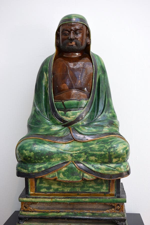 Bodhidharma asentado, dinastía ming, Victoria y Albert Museum, Londres