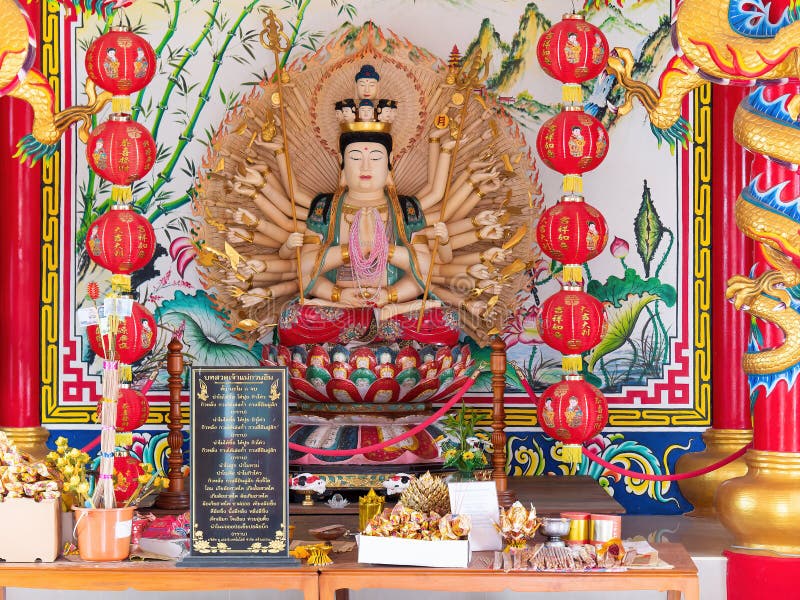 Bodhisattva Avalokiteshvara image in Samut Prakan, Thailand