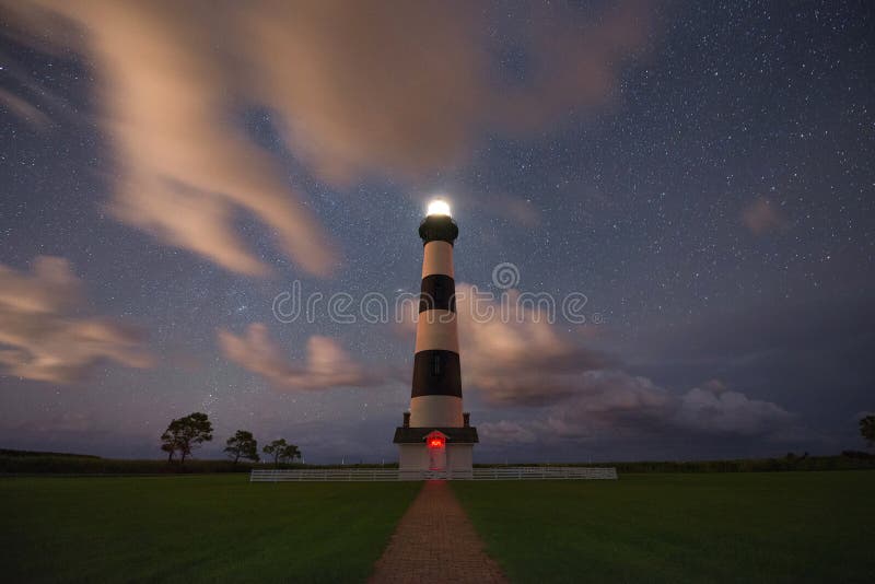 Bodie Lighthouse nachts stockbilder Bodie Lighthouse nachts stockbilder