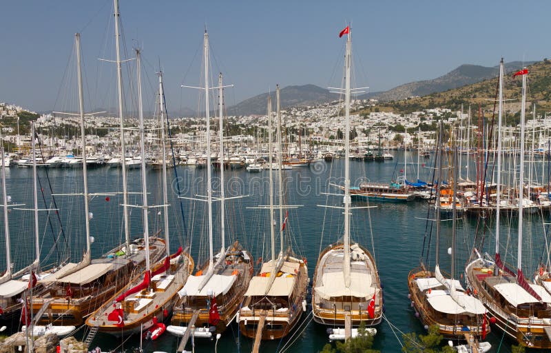 Bodrum Marina stock photo