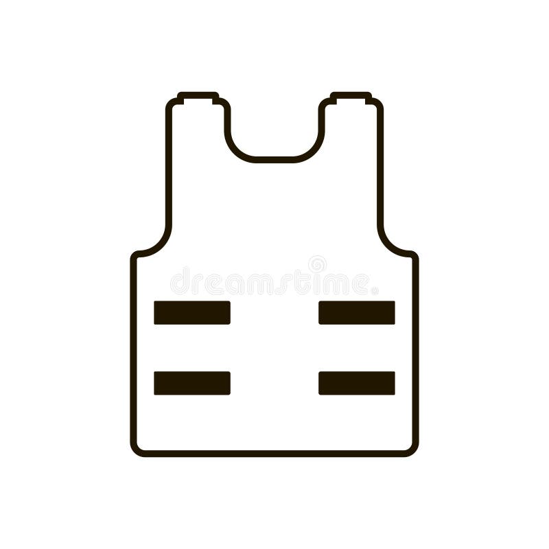 Body Armor Icon on White Background. Trendy Flat Style for Graphic ...
