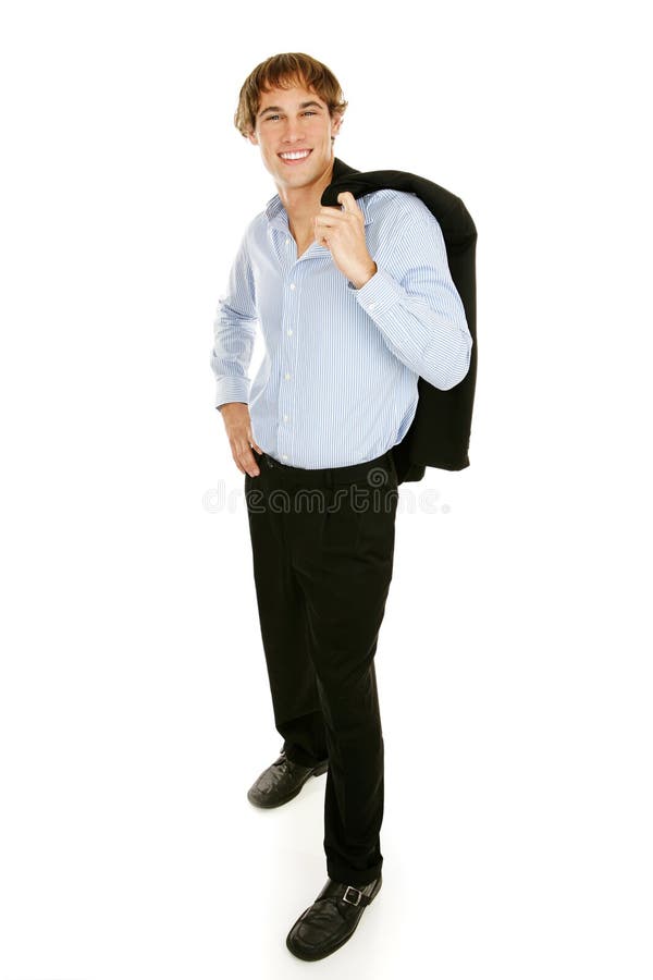 Handsome, casual young businessman. Full body isolated on white. Handsome, casual young businessman. Full body isolated on white.