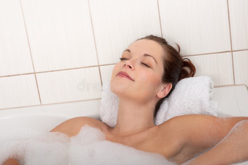 Body care - Young woman enjoy bath