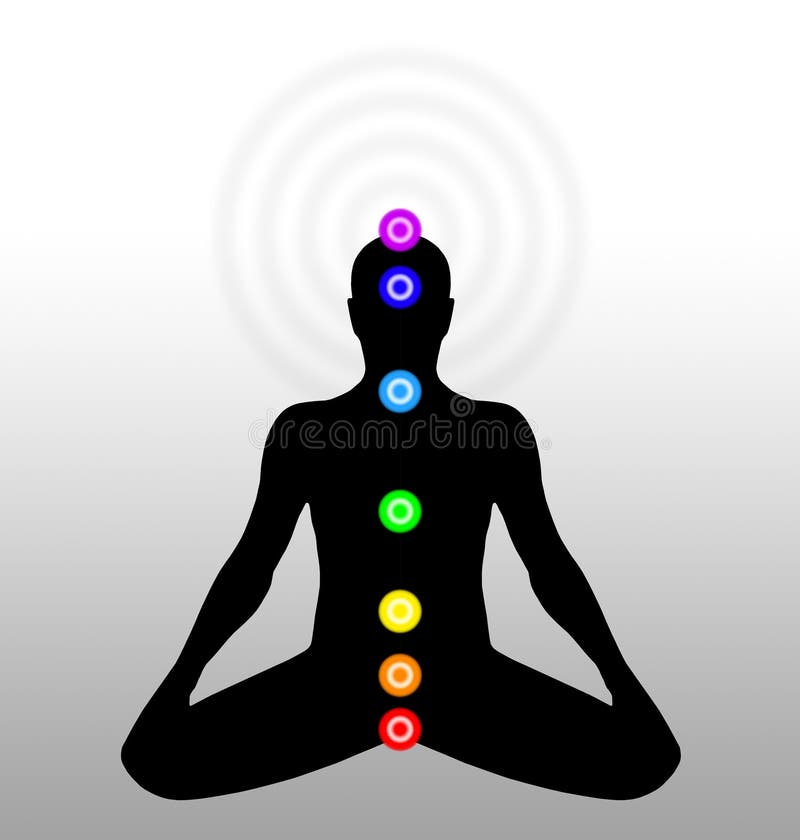 Body chakras vector illustration Body chakras vector illustration