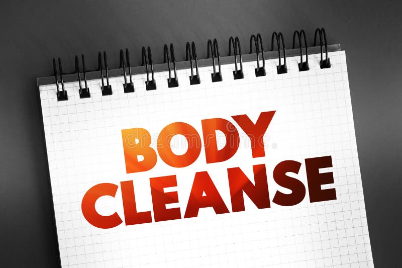 Body Cleanse Word Cloud and Hand with Marker Concept Stock Photo