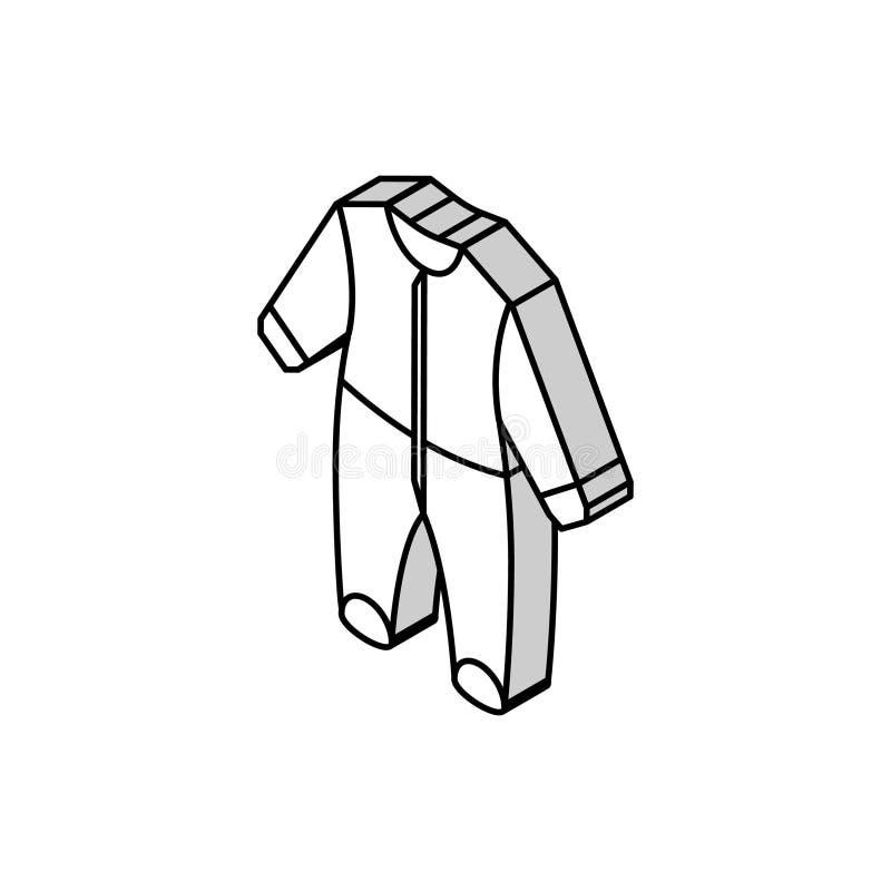 Ilustrarea vectorului pictogramei izometrice a îmbrăcămintei corporale stock illustration