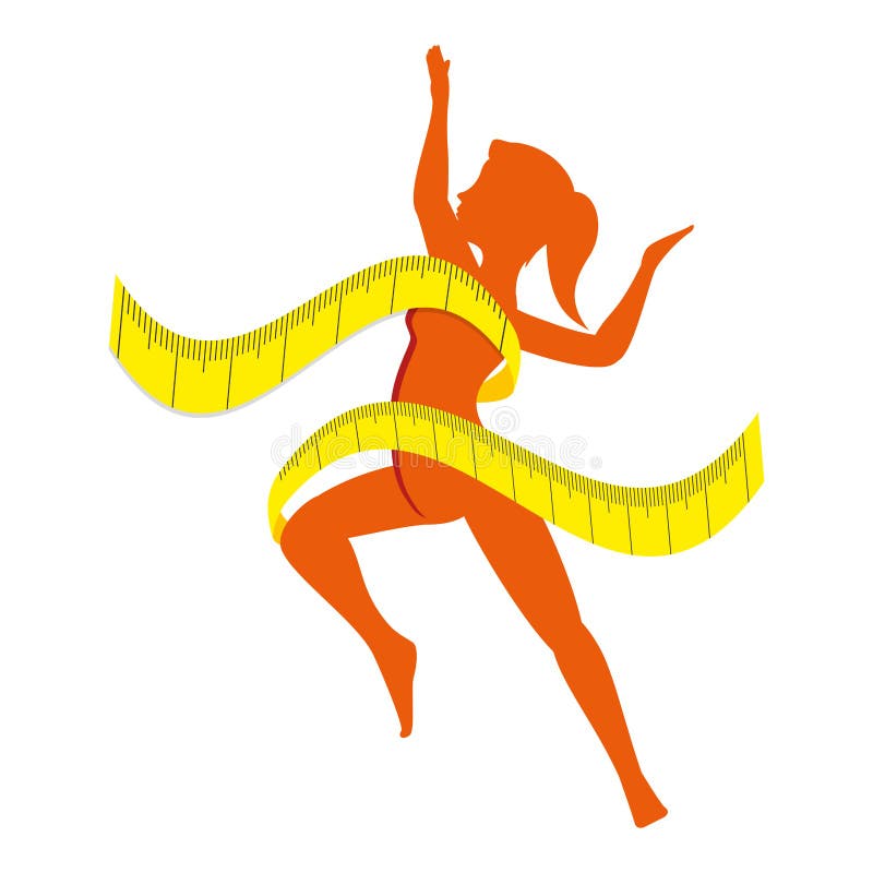 Body Female with Tape Measure Stock Illustration Illustration of weight, eating 84814875