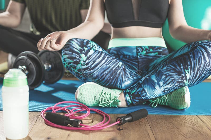 Body and Mind Workout in Loft Fitness Studio Stock Photo Image of