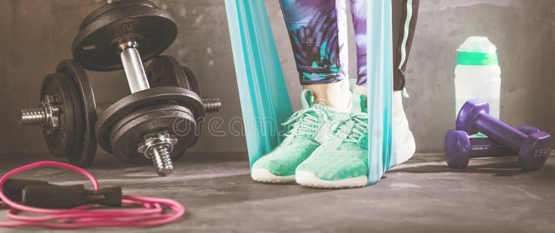 Body and Mind Workout in Loft Fitness Studio. Stock Image Image of