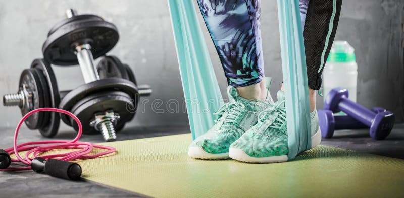 Body and Mind Workout in Loft Fitness Studio. Stock Image Image of