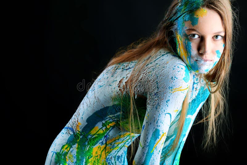 Body painting stock image. Image of model, girl, beautiful 19380403