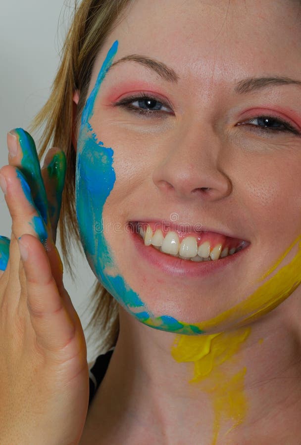 Body painting stock image. Image of full, women, painter 4060549