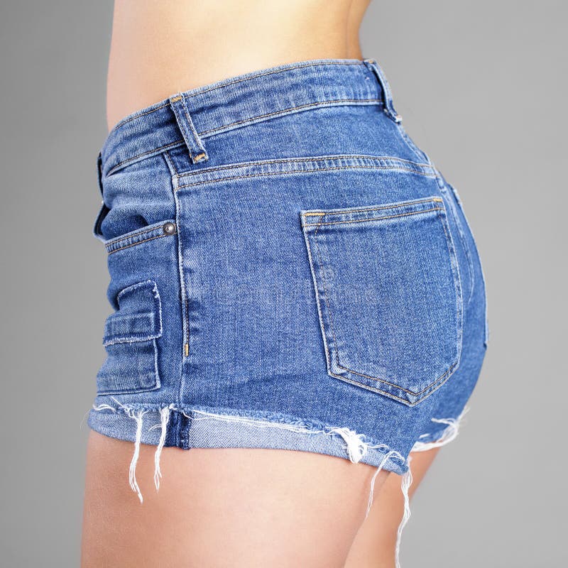 Body part blue shorts royalty free stock photos