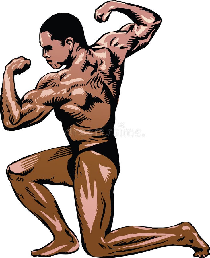 Bodybuilder 01 vektor abbildung Bodybuilder 01 vektor abbildung