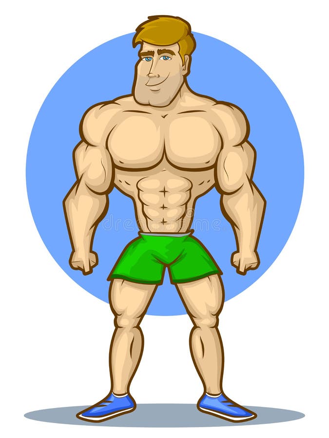 Bodybuilder Cartoon Character Stock Vector - Image: 42465201