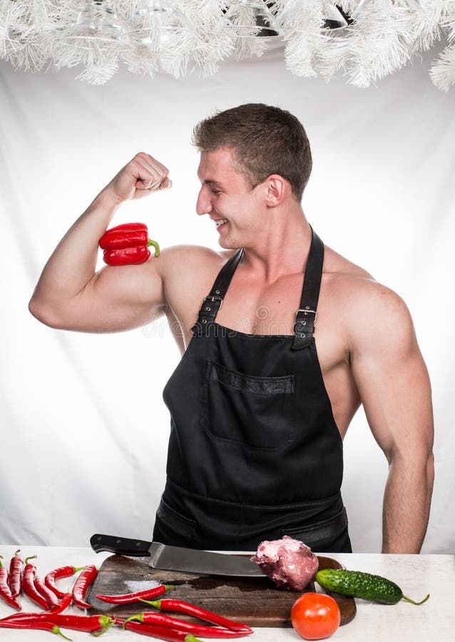 Bodybuilder de chef images stock Bodybuilder de chef images stock