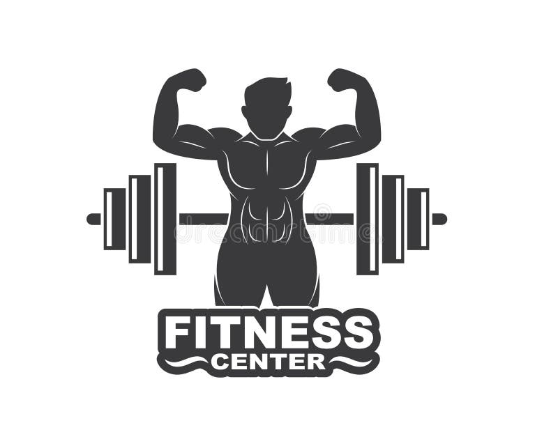 Bodybuilder Fitness Gym Icon Logo Badge Vector Illustration Stock ...