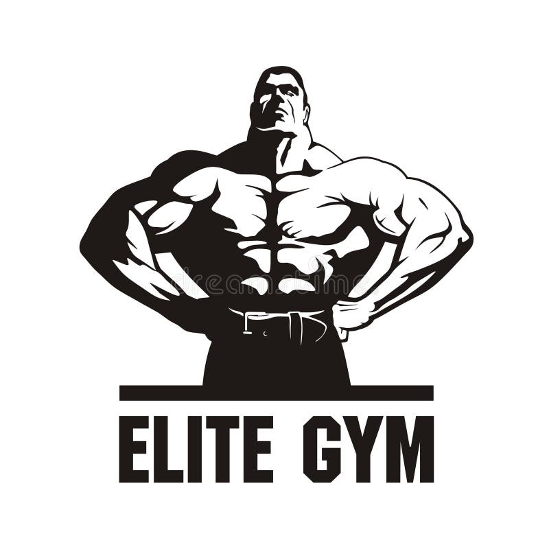 Bodybuilder, Gym Logo Template Stock Vector - Illustration of ...