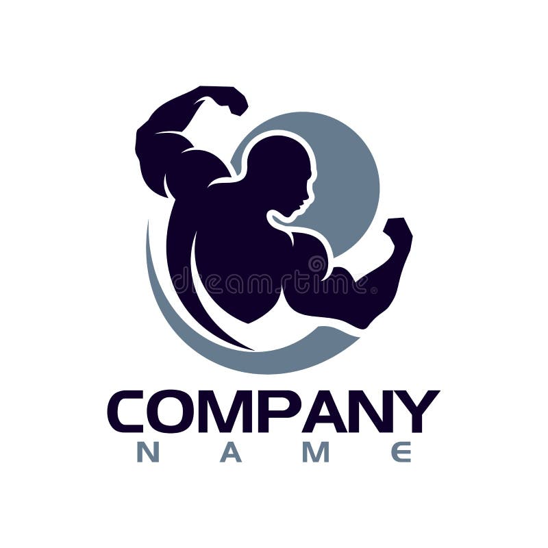 Bodybuilder Logo Template Vector Gegenstand und Ikonen f?r Sport-Aufkleber, Turnhallen-Ausweis, Eignung Logo Design lizenzfreie abbildung Bodybuilder Logo Template Vector Gegenstand und Ikonen f?r Sport-Aufkleber, Turnhallen-Ausweis, Eignung Logo Design lizenzfreie abbildung