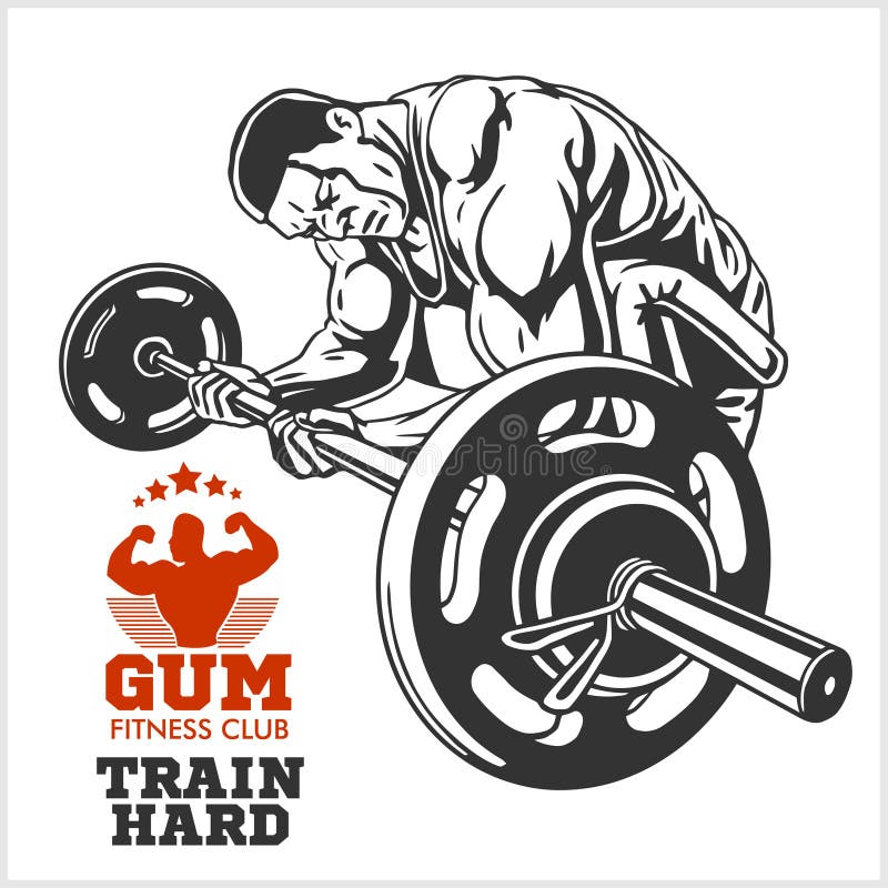 Bodybuilder-und Bodybuilding-Eignungslogoembleme Sports Ikonen Auf Weiß stock abbildung Bodybuilder-und Bodybuilding-Eignungslogoembleme Sports Ikonen Auf Weiß stock abbildung