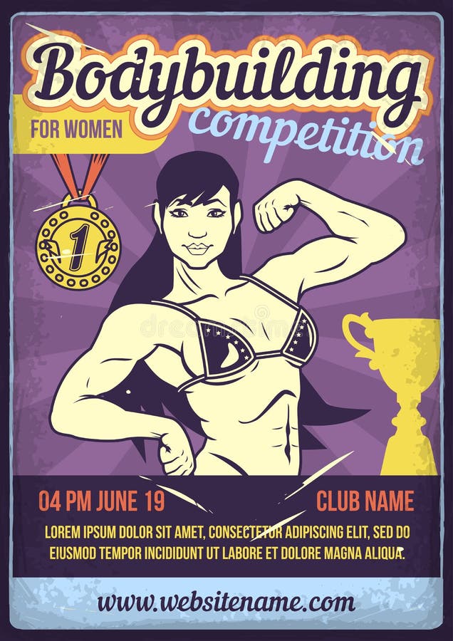 Bodybuilding Competition Poster Stock Vector Illustration of