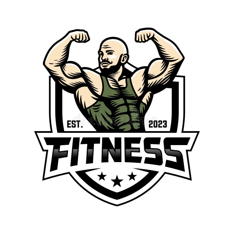 Bodybuilding Emblem and Gym Logo Design Vector Template Stock Vector ...