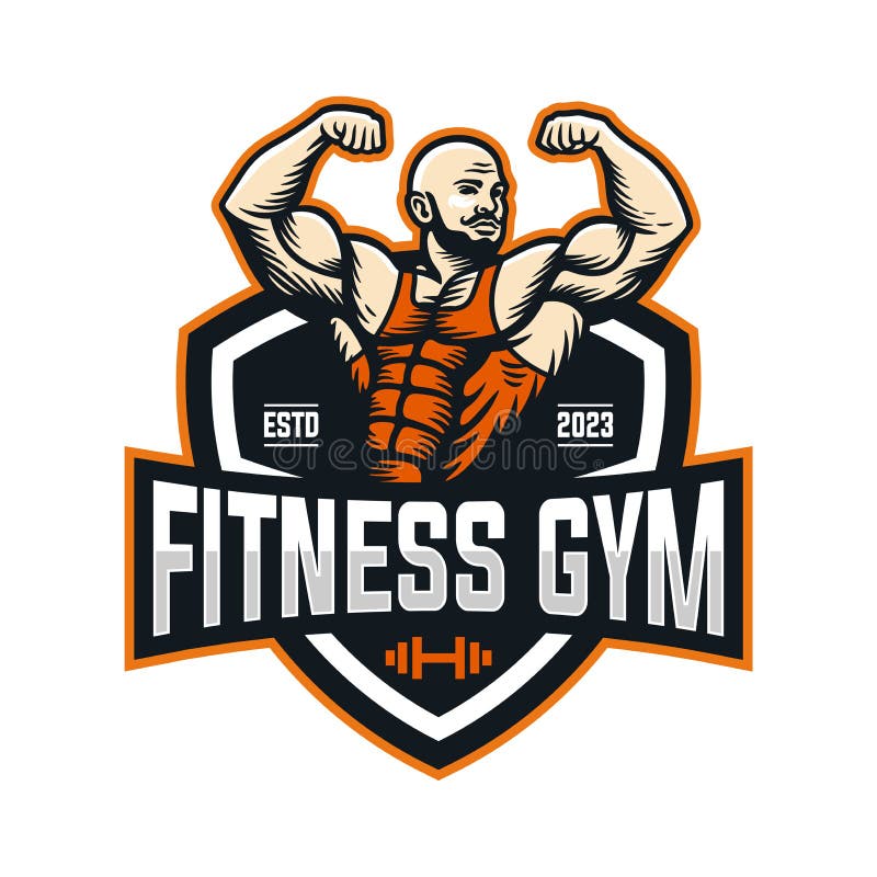 Bodybuilding Emblem and Gym Logo Design Vector Template Stock Vector ...