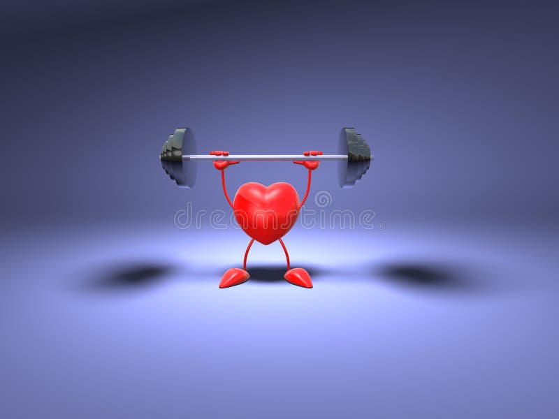 Bodybuilding heart stock illustration. Illustration of workout - 5966088