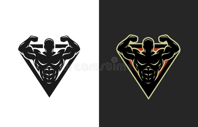 Bodybuilding, logo, two options.