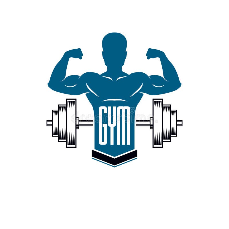 Bodybuilding Weightlifting Gym Logotype Sport Club, Retro Style Vector ...