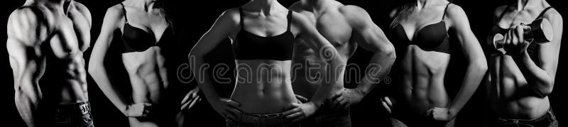 Bodybuilding. Άνδρας και γυναίκα