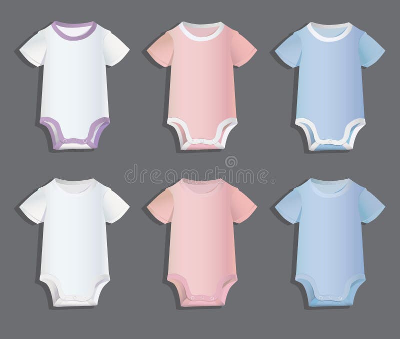 Bodysuits dla dziecko wzorów royalty ilustracja Bodysuits dla dziecko wzorów royalty ilustracja