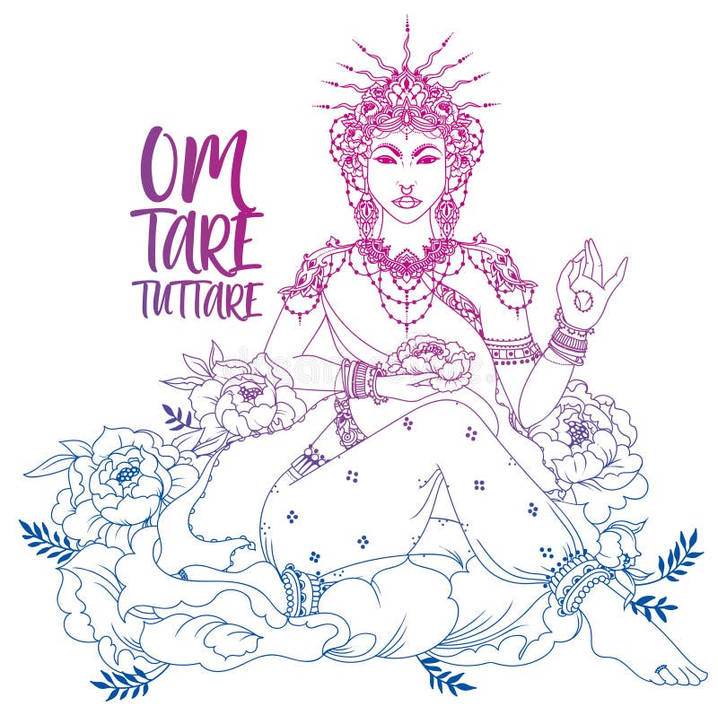 Boeddhisme goddes Tara royalty-vrije illustratie Boeddhisme goddes Tara royalty-vrije illustratie