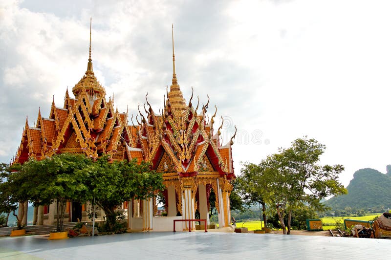 Boeddhistische tempel in Bangkok, Thailand stock afbeeldingen