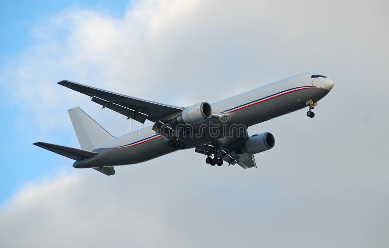 Boeing 767 jet in cargo version