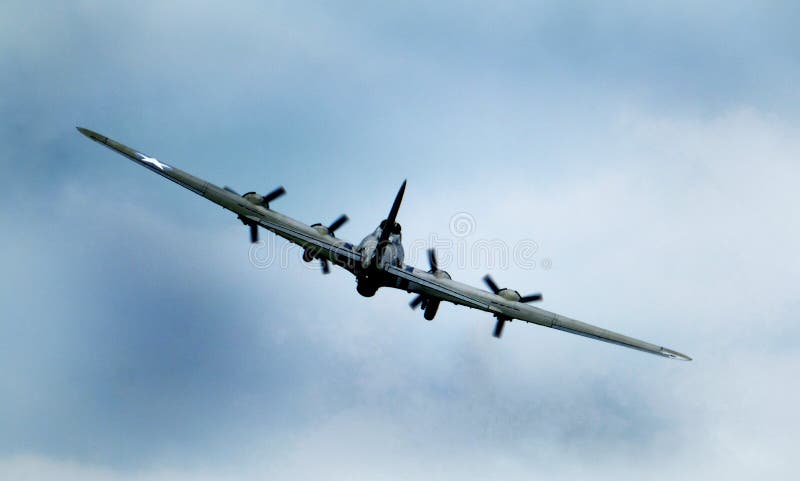 Boeing Flying fortress B17G, Sally B at Scampton air show on 10 September, 2017. Lincolnshire active Royal Air force base.