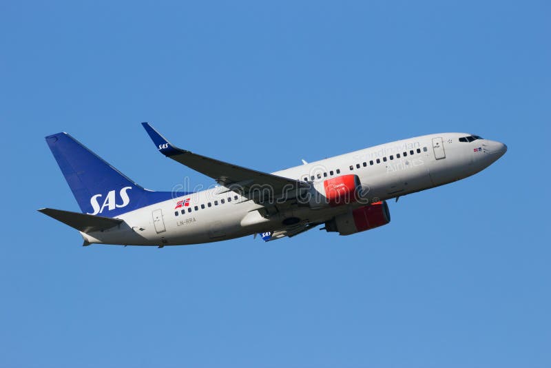 Boeing 737NG SAS Scandinavian Airlines stock image Boeing 737NG SAS Scandinavian Airlines stock image
