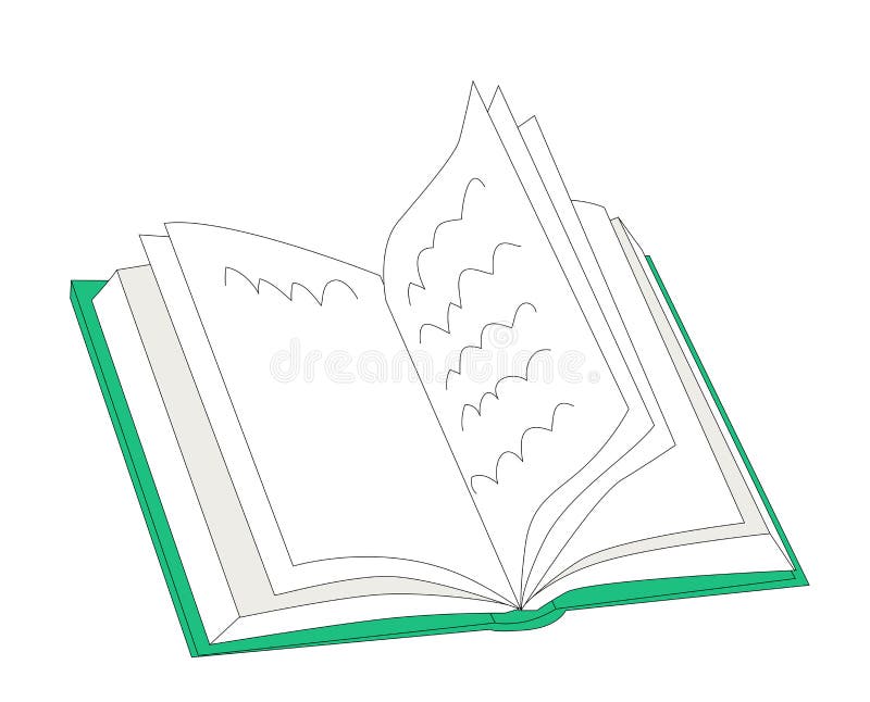 Open en Gesloten Boek vector illustratie. Illustration of gesloten -  42175884, image size:800x646