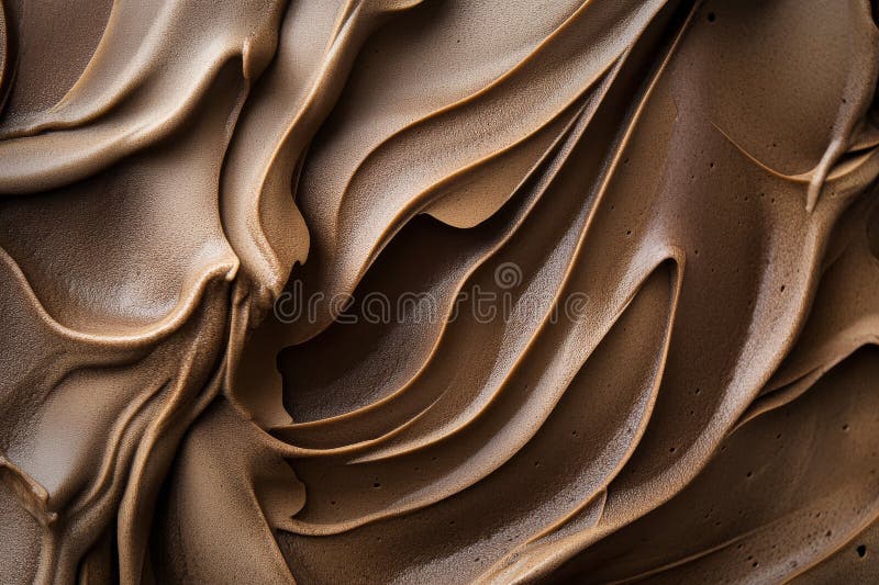 Bogate tło muzy mocha z delikatnymi falami i warstwami głęboko brązowych i karmelowych barw zdjęcie stock