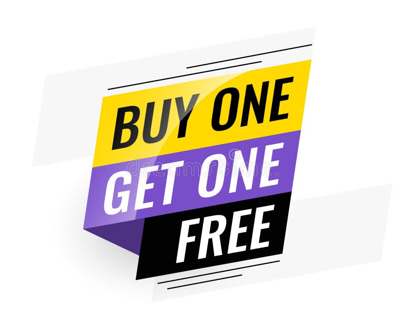 Bogo köper en för att få ett fritt försäljningsbaner.