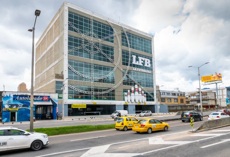 Bogota multi purpose sports building called La Futbolera exterior view royalty free stock image Bogota multi purpose sports building called La Futbolera exterior view royalty free stock image