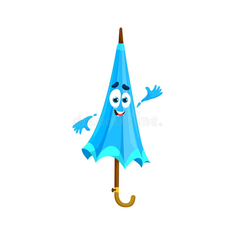 Bohater cartoon blue azure umbrelly royalty ilustracja