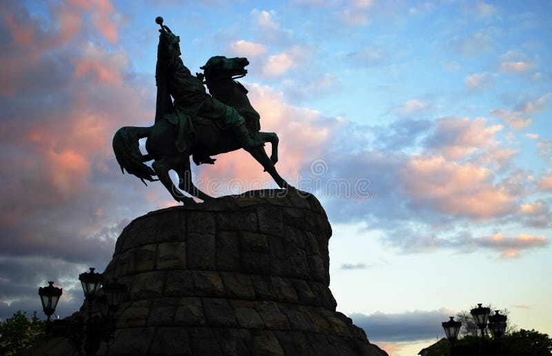 Bohdan Khmeknitsky Monument in Kiev, Ukraine