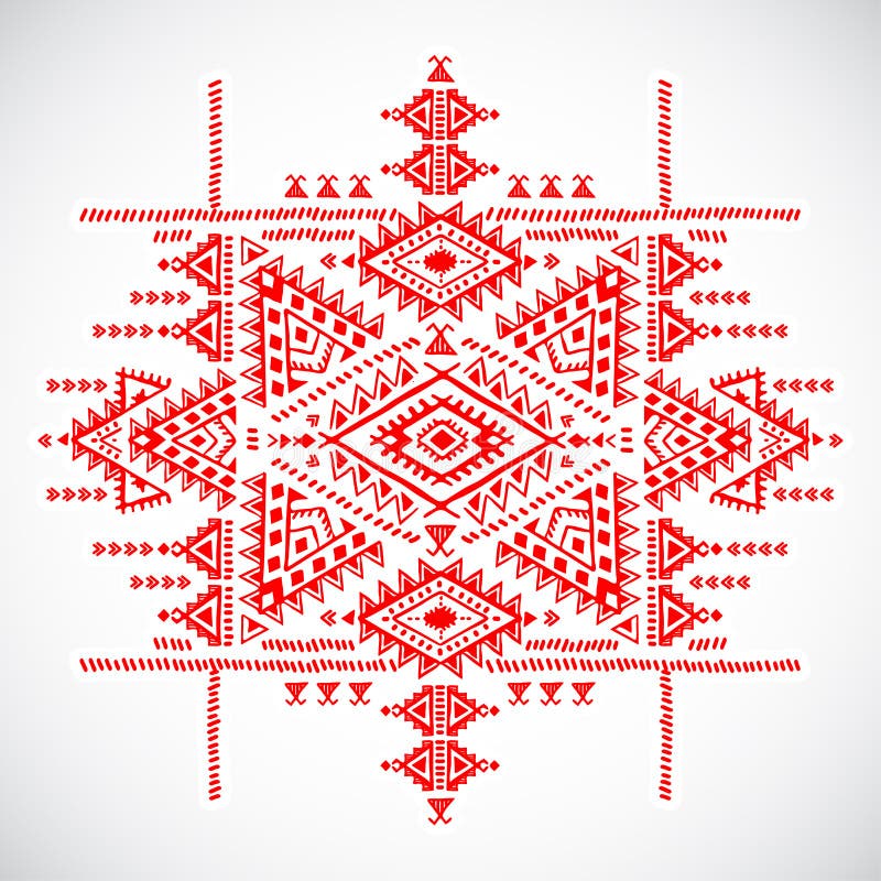 Boheemse Indische Mandala-druk De uitstekende stijl van de Hennatatoegering vector illustratie Boheemse Indische Mandala-druk De uitstekende stijl van de Hennatatoegering vector illustratie