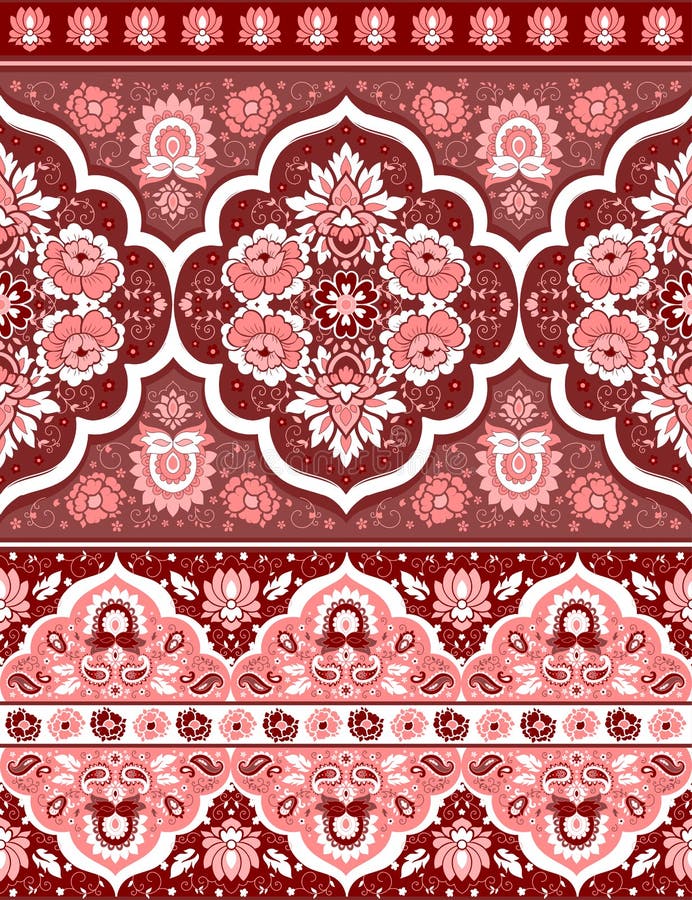 Boheemse Indische Mandala-druk De uitstekende stijl van de Hennatatoegering stock illustratie Boheemse Indische Mandala-druk De uitstekende stijl van de Hennatatoegering stock illustratie